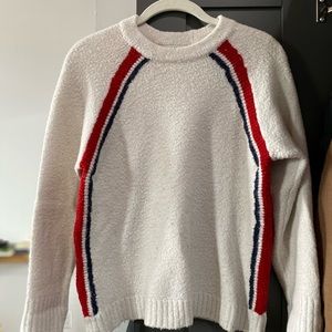Retro white sweater